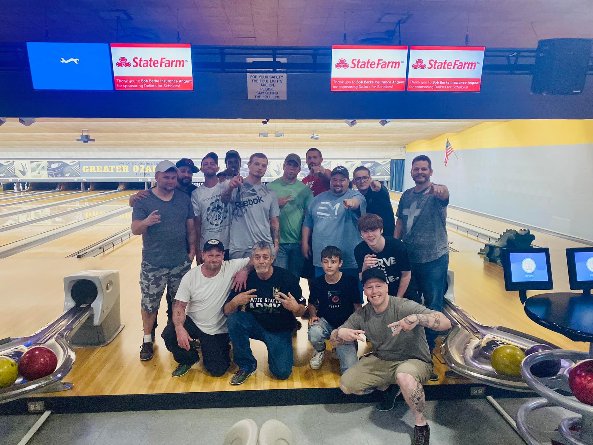 Straight Street residents enjoying an night out bowling!